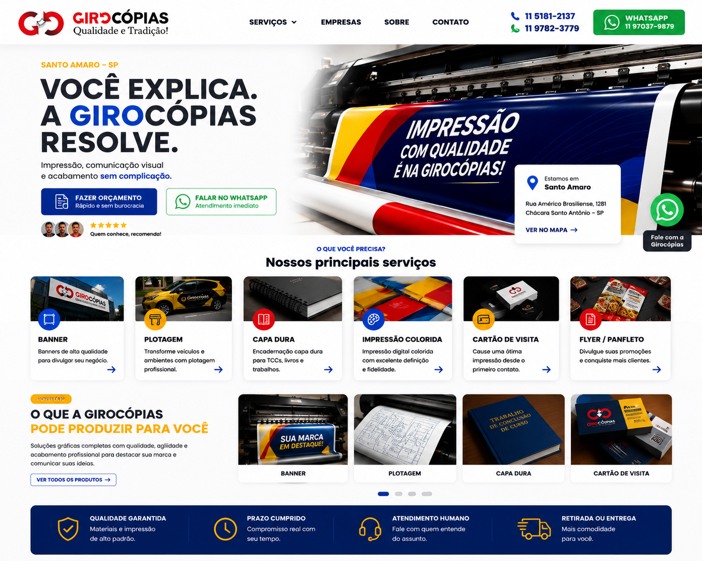 Página inicial da Girocopias